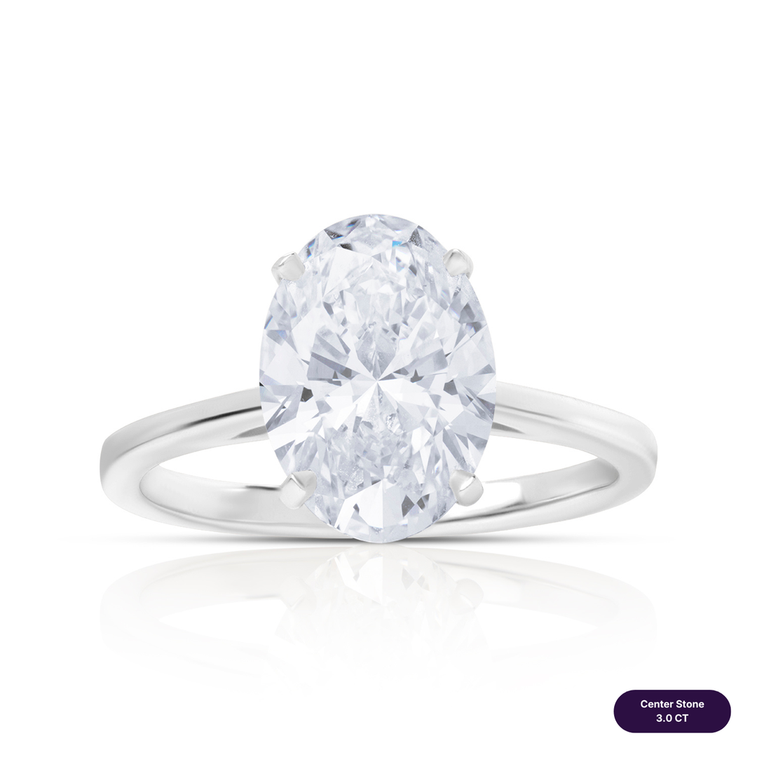 Solitaire Lab Diamond Ring Oval