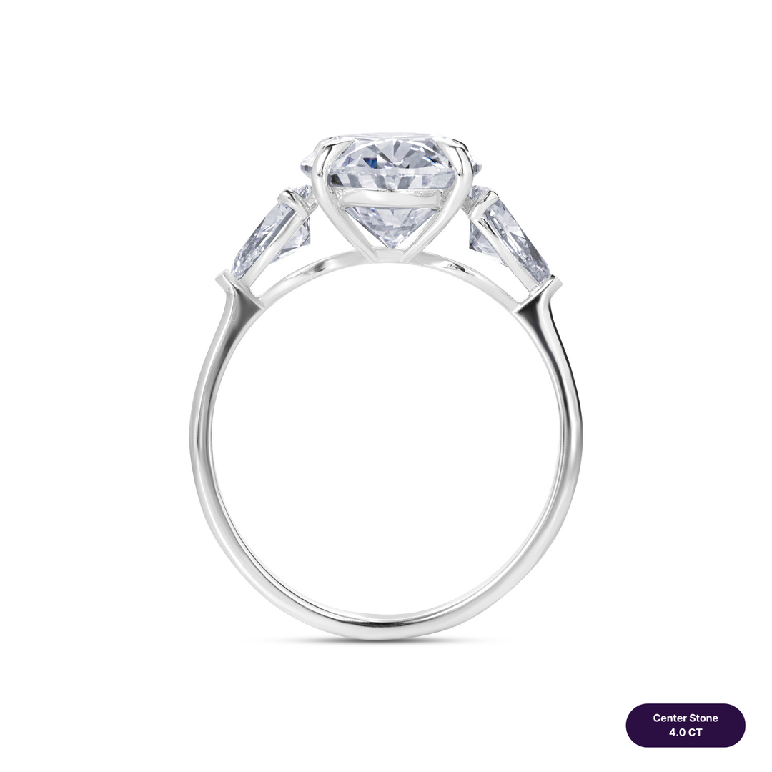 Three-Stones Lab Diamond Ring Oval