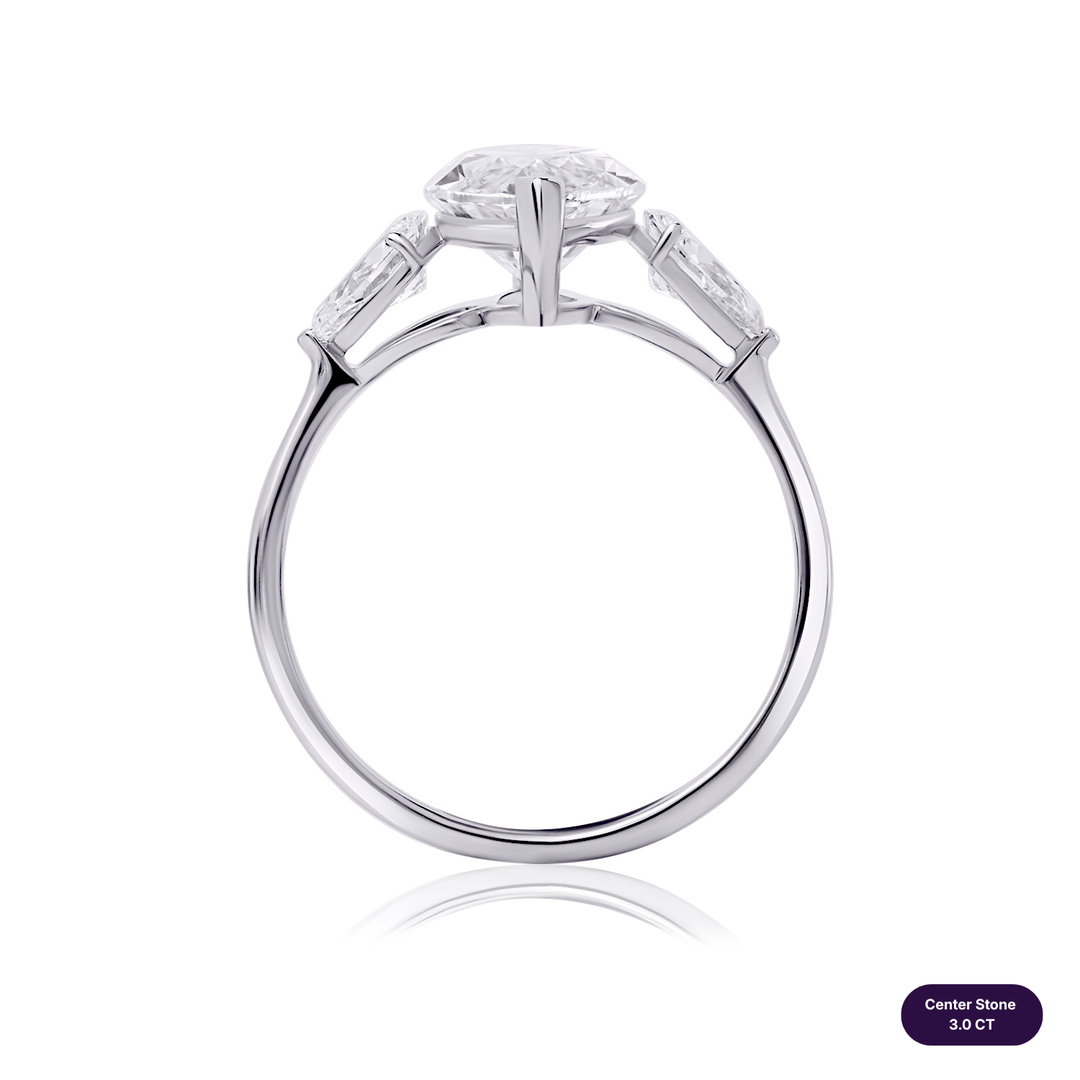 Three-Stones Lab Diamond Ring Marquise