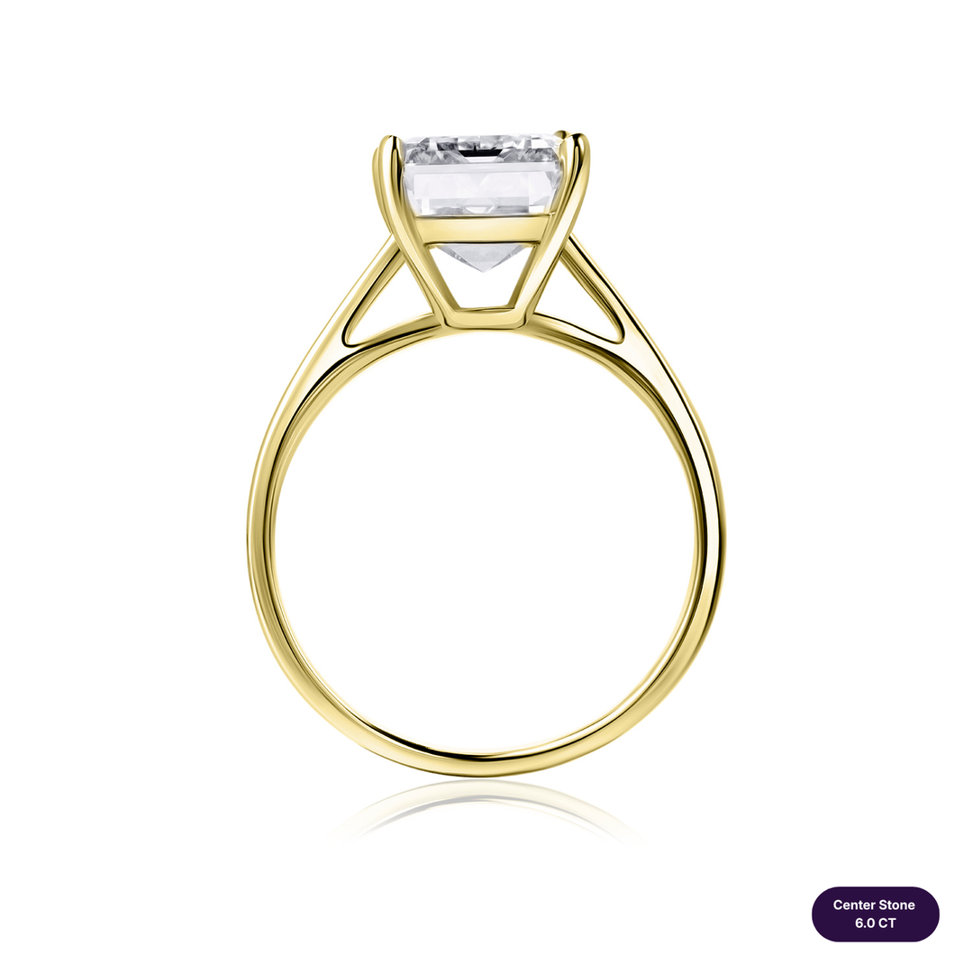 Solitaire Lab Diamond Ring Emerald