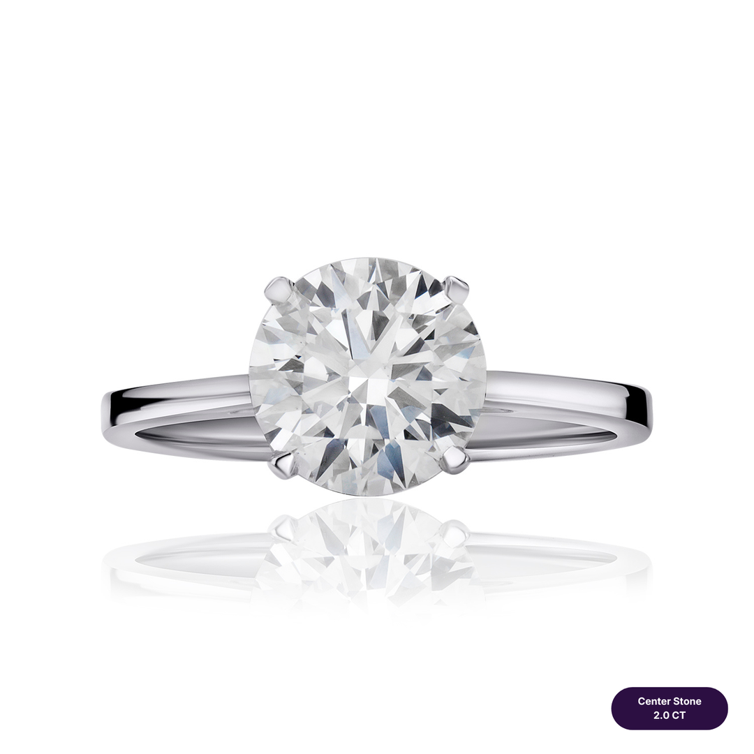 Solitaire Lab Diamond Ring Round