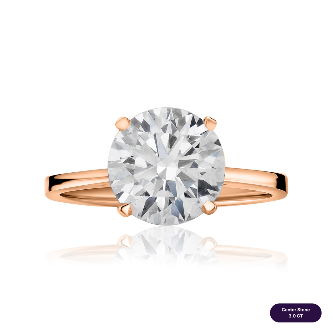 Solitaire Lab Diamond Ring Round
