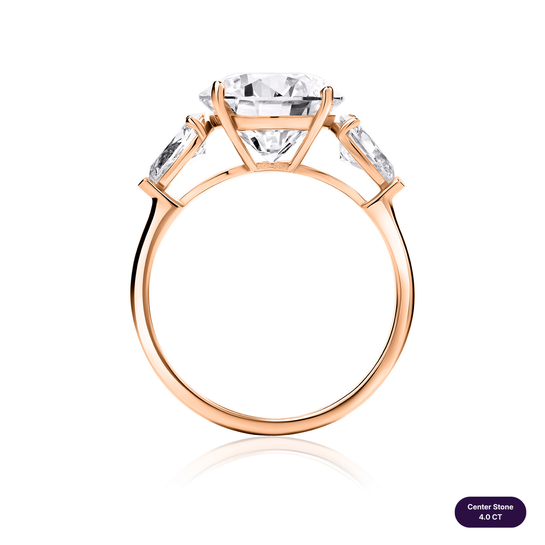 Three-Stones Lab Diamond Ring Round