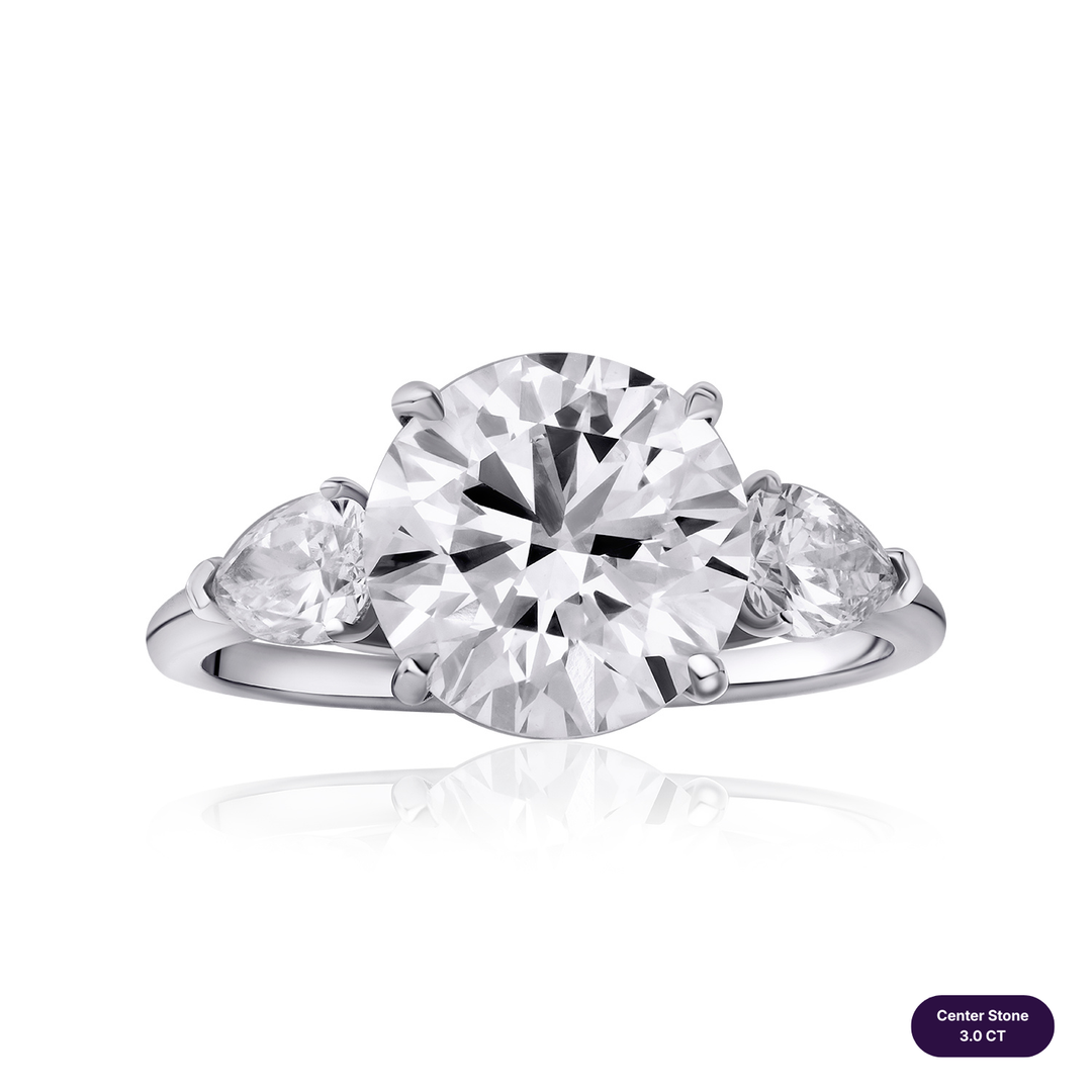 Three-Stones Lab Diamond Ring Round