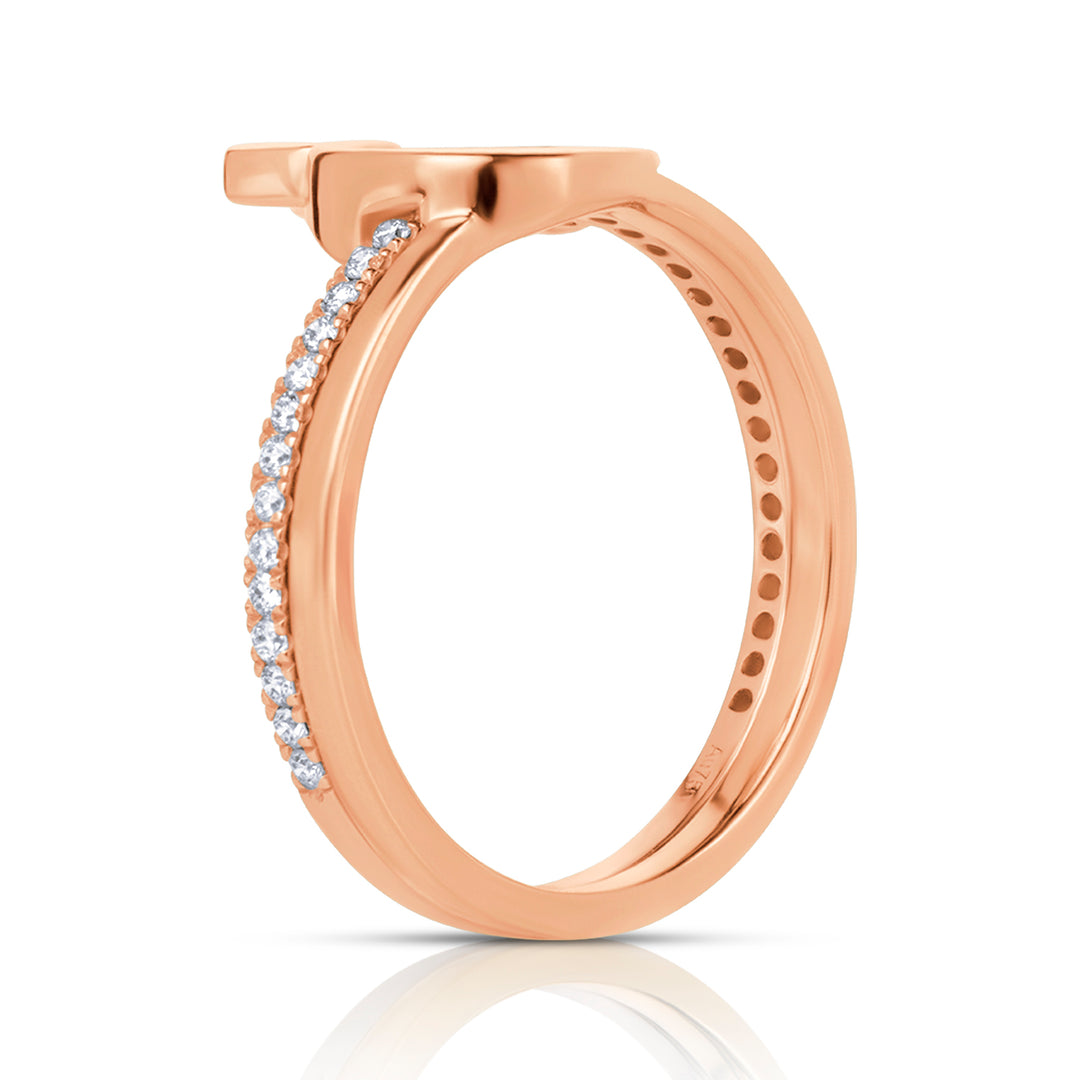 Two Letters Twins Lab Diamond Ring