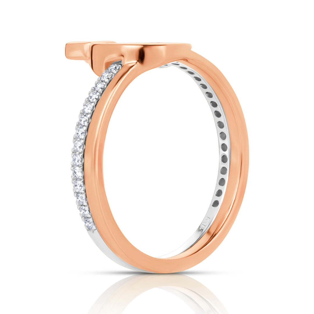 Two Letters Twins Lab Diamond Ring