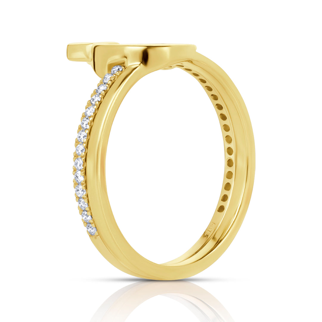 Two Letters Twins Lab Diamond Ring