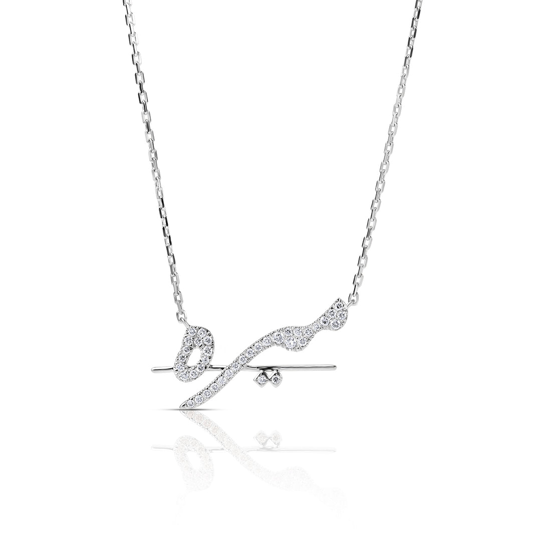 Name Natural Diamond Necklace