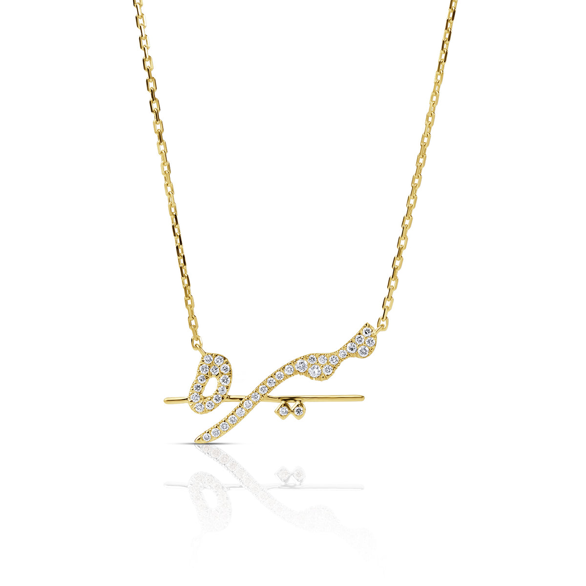 Name natural diamond necklace