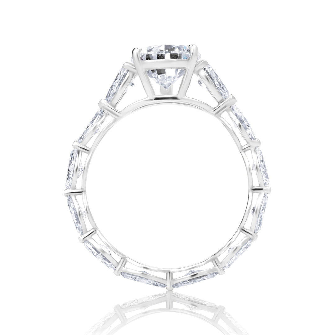 Special Lab Diamond Ring Pear with Marquise