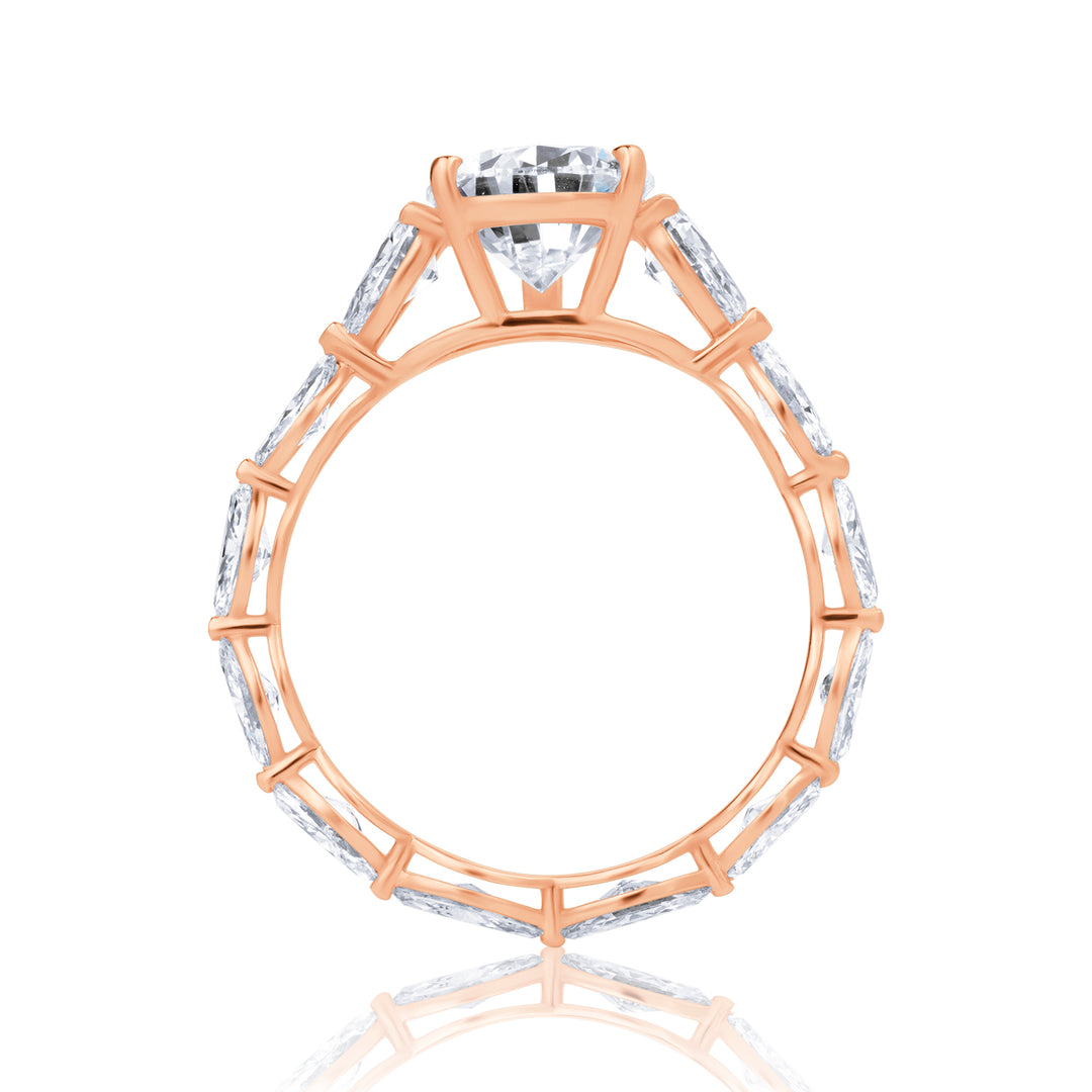 Special Lab Diamond Ring Pear with Marquise
