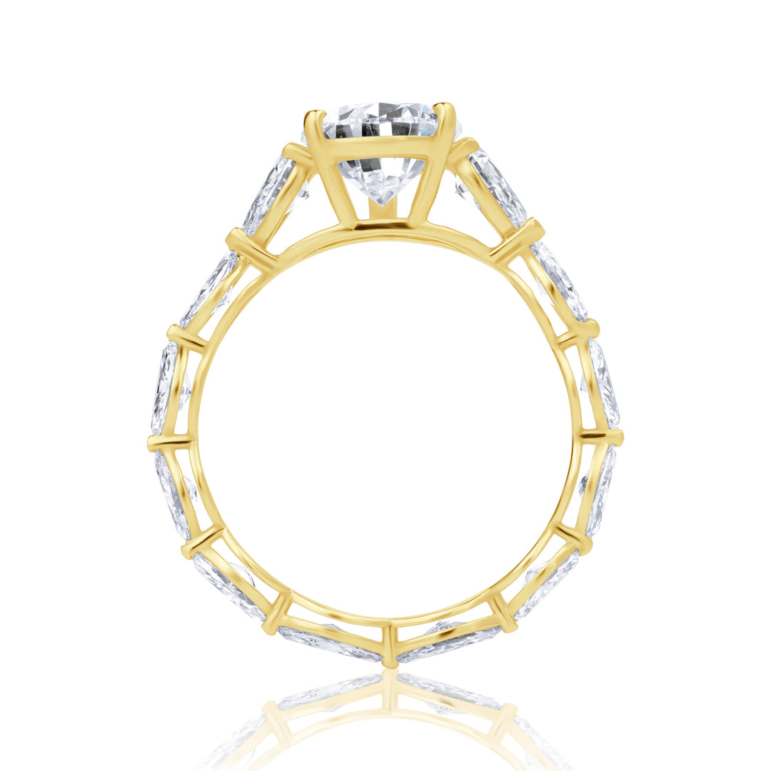 Special Lab Diamond Ring Pear with Marquise
