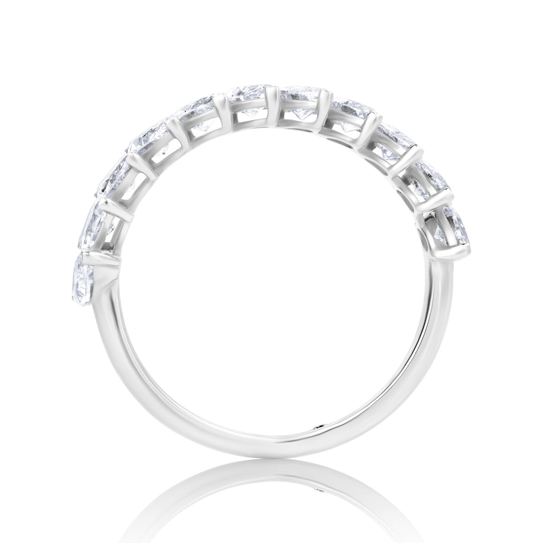 Half Eternity Lab Diamond Ring Marquise