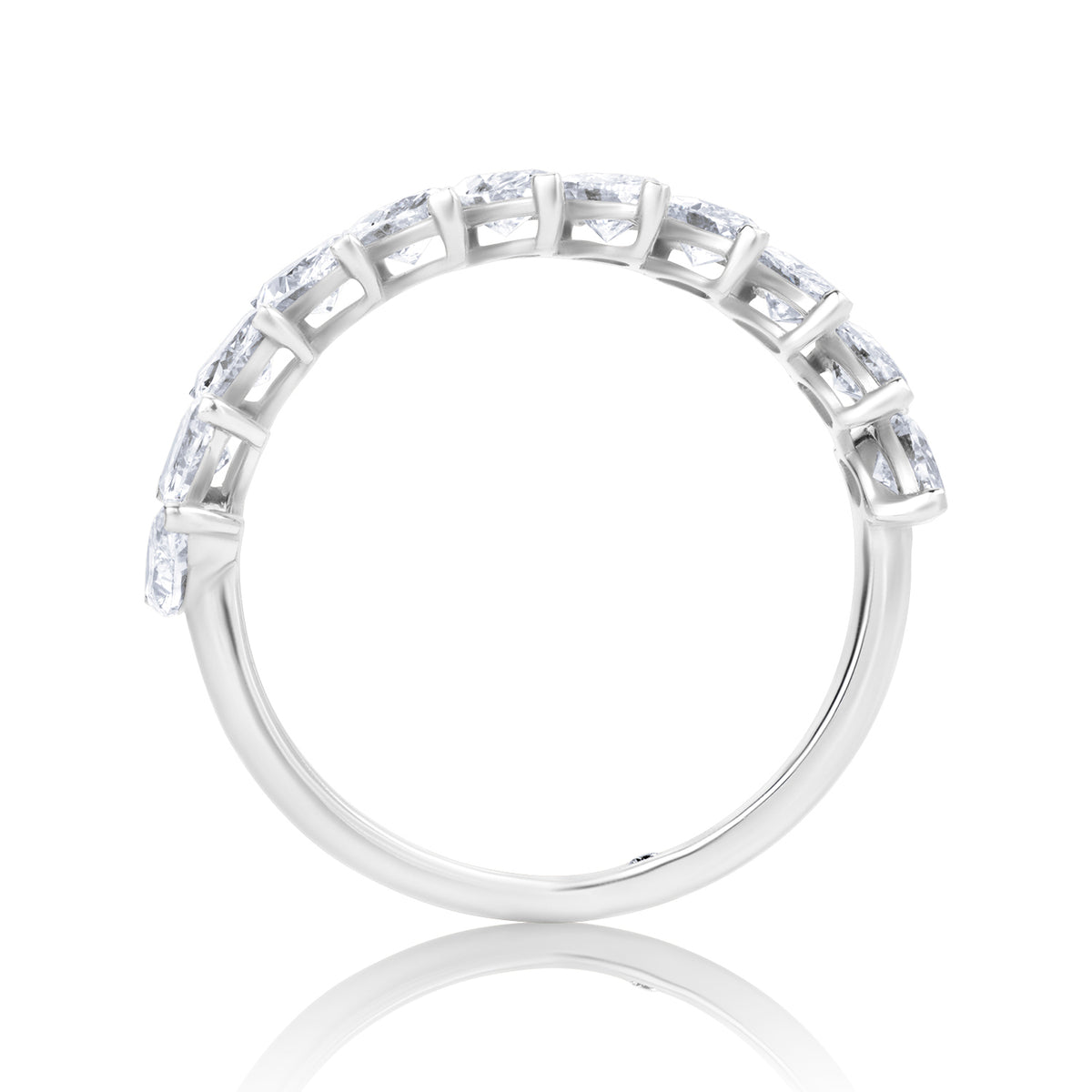 Half eternity lab diamond ring marquise