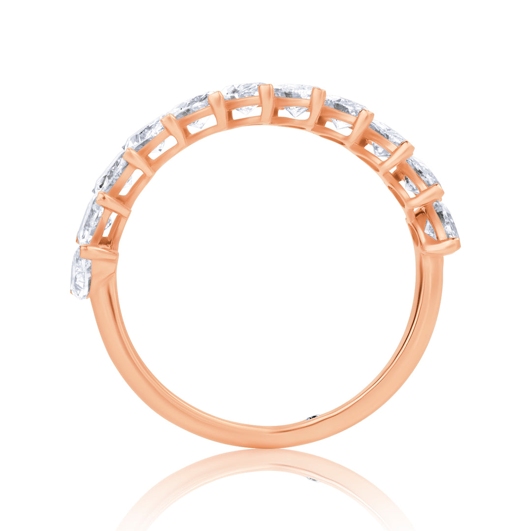 Half Eternity Lab Diamond Ring Marquise