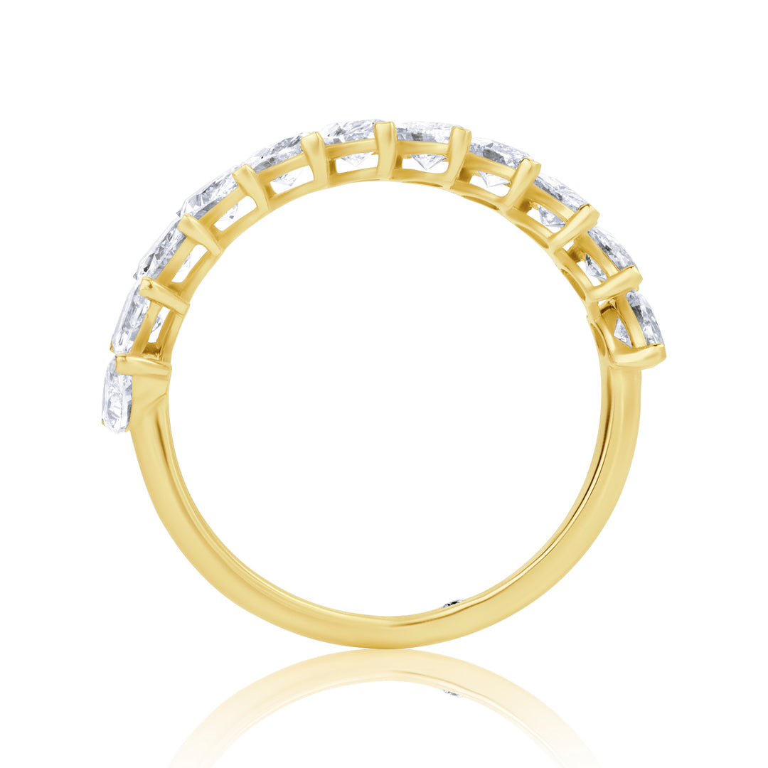 Half Eternity Lab Diamond Ring Marquise