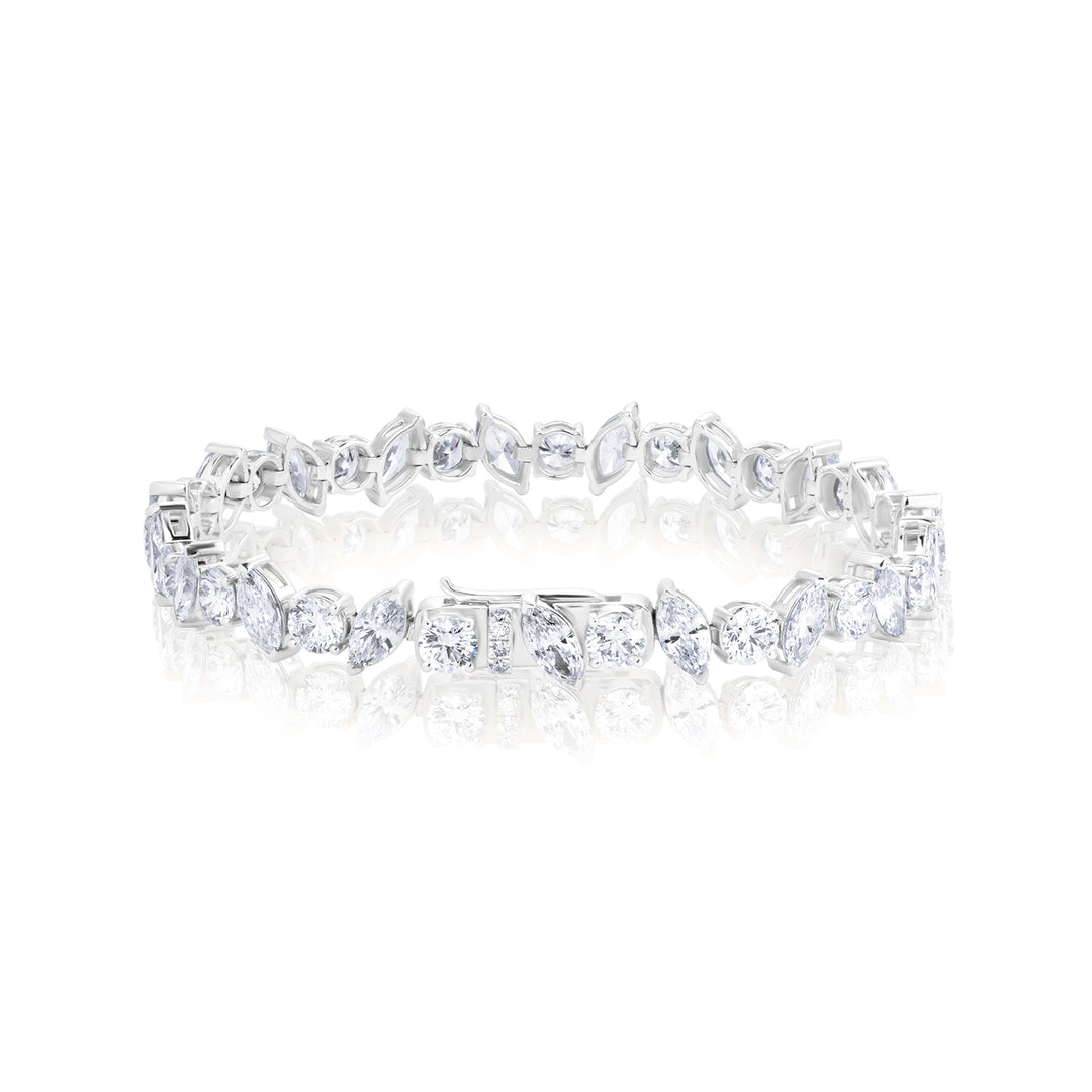 Tennis Lab Diamond Bracelet Round and Marquise