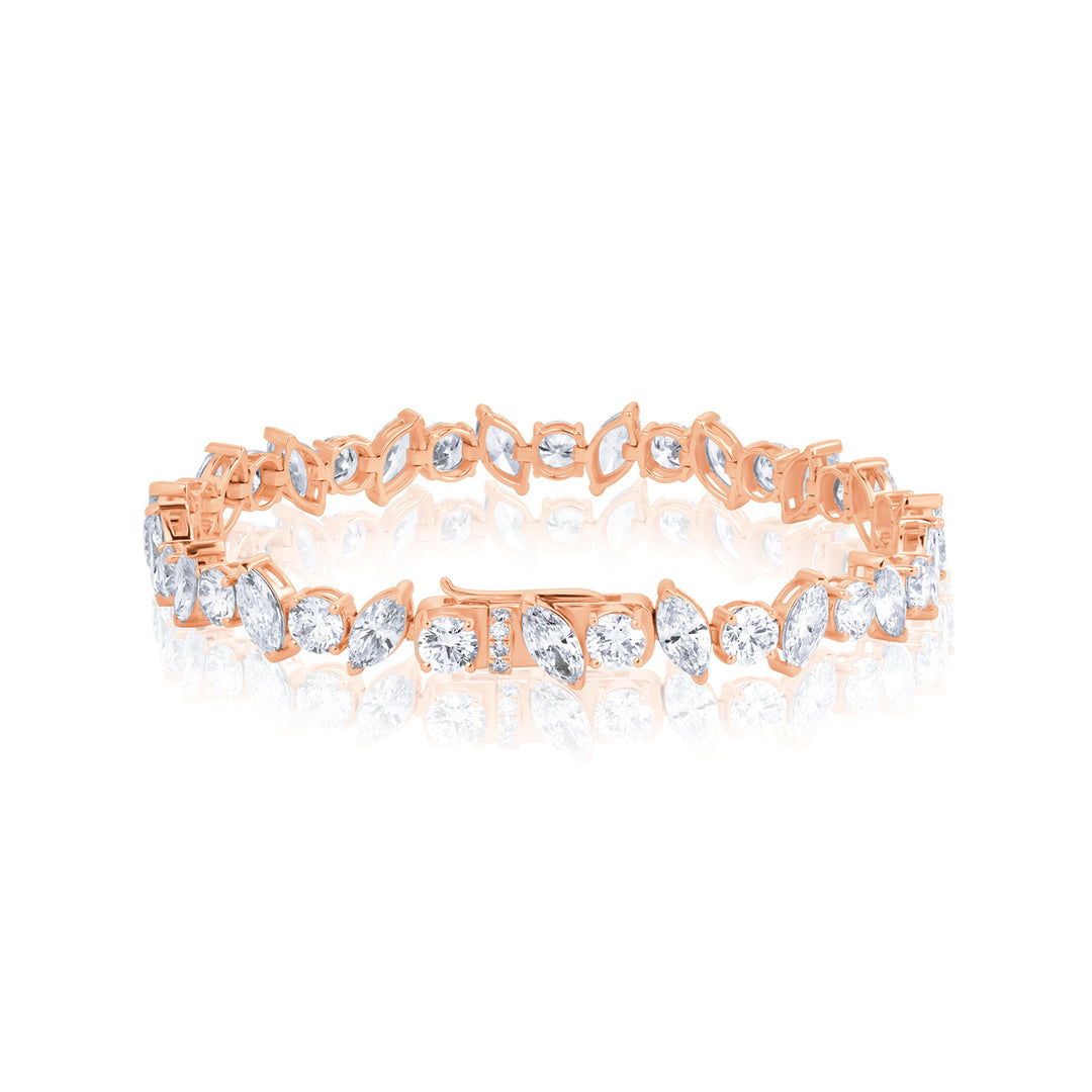 Tennis Lab Diamond Bracelet Round and Marquise