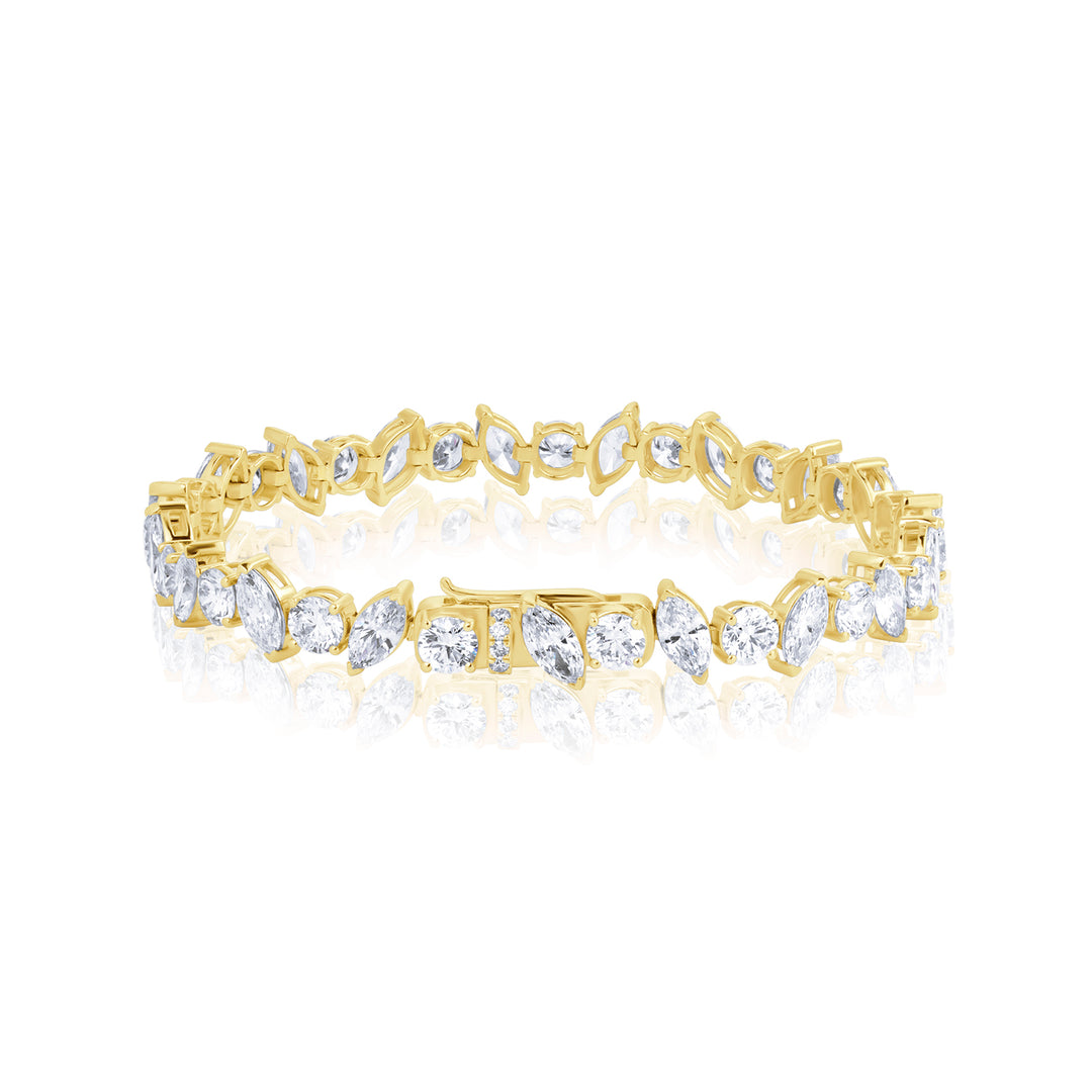 Tennis Lab Diamond Bracelet Round and Marquise