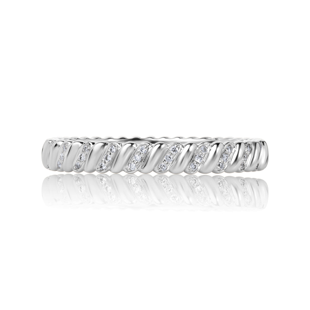 Spiral Lab Diamond Ring Round
