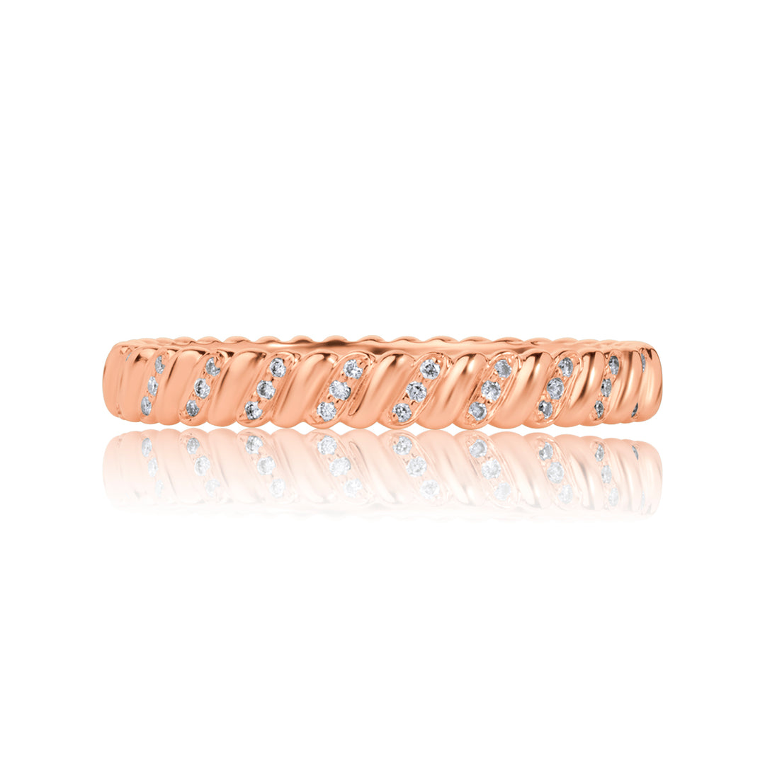 Spiral Lab Diamond Ring Round
