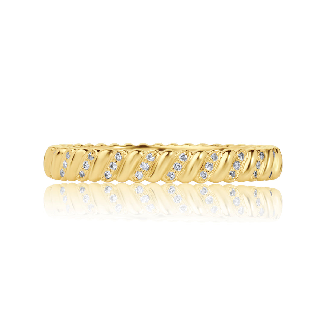 Spiral Lab Diamond Ring Round