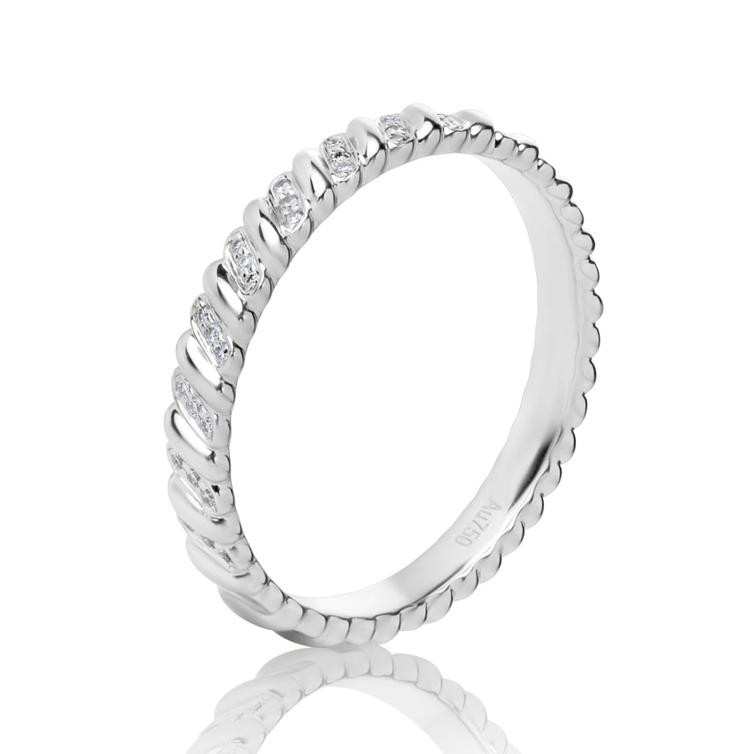 Spiral Lab Diamond Ring Round
