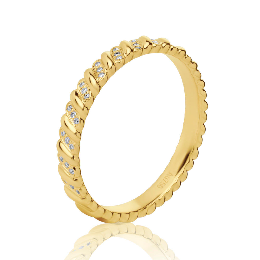 Spiral Lab Diamond Ring Round