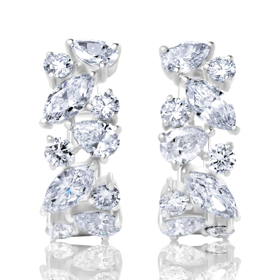 Leverback Lab Diamond Earrings Multi-Shape