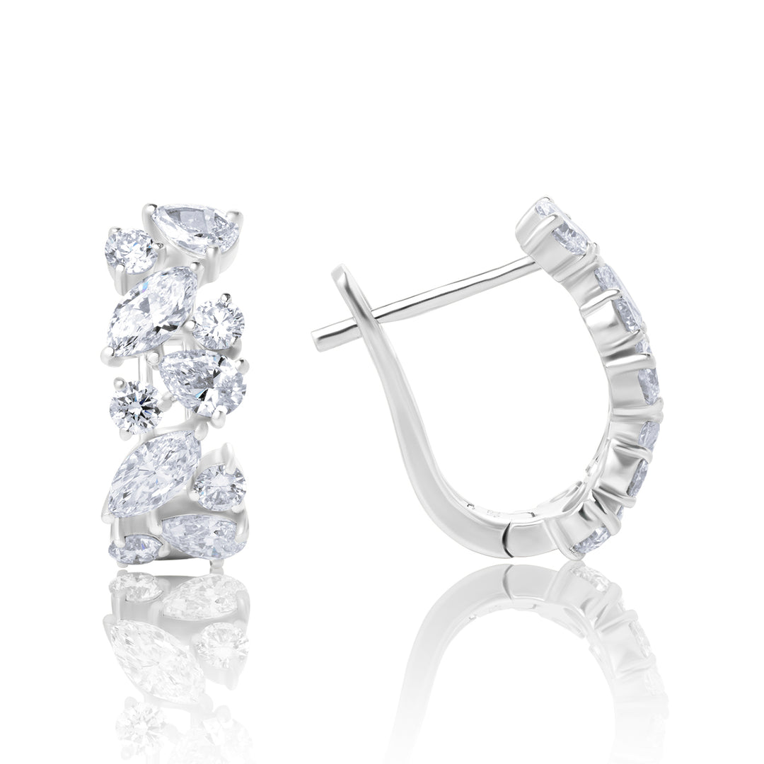 Leverback Lab Diamond Earrings Multi-Shape