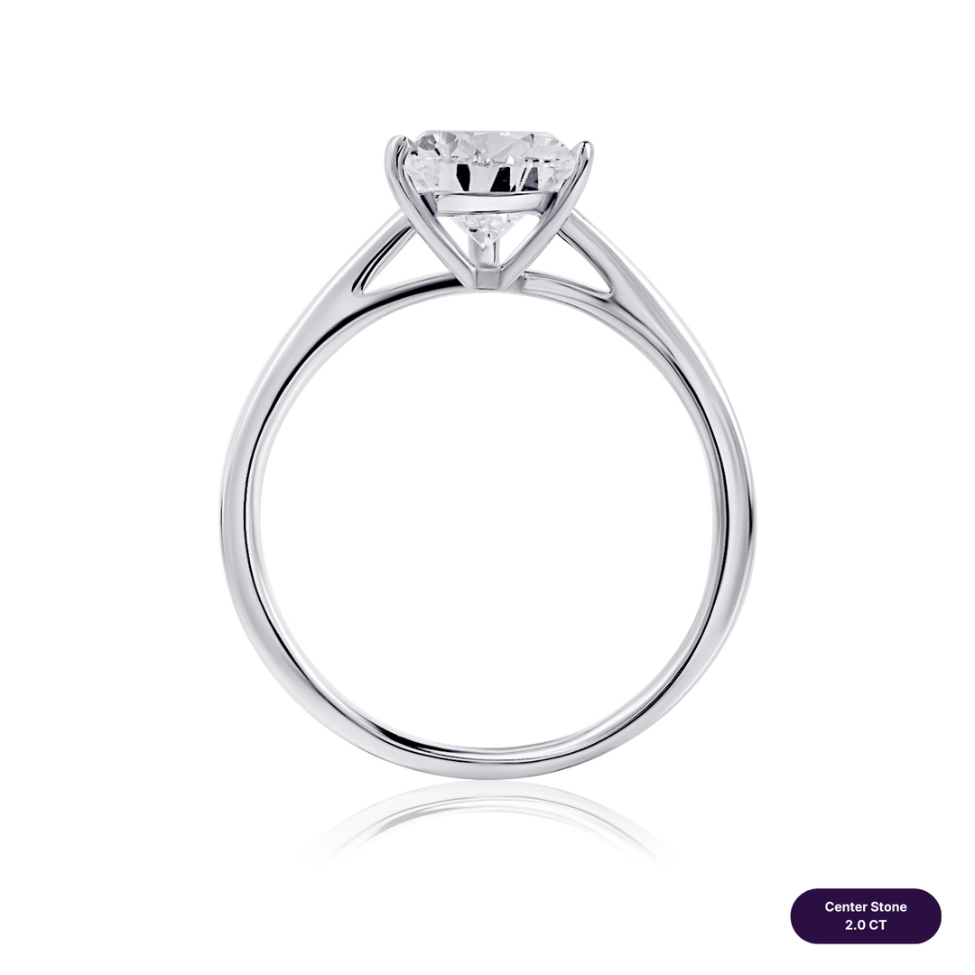 Solitaire Lab Diamond Ring Pear