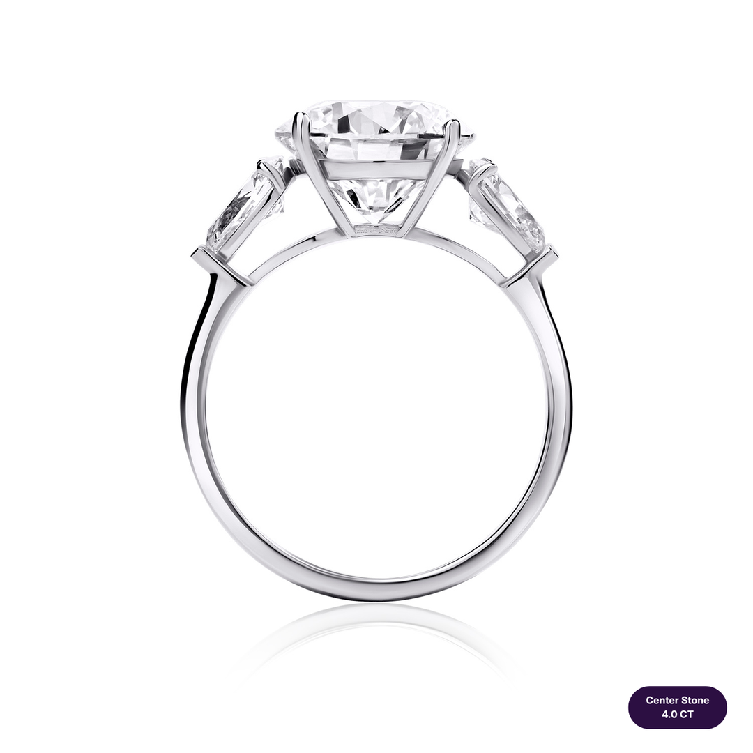 Three-Stones Lab Diamond Ring Round