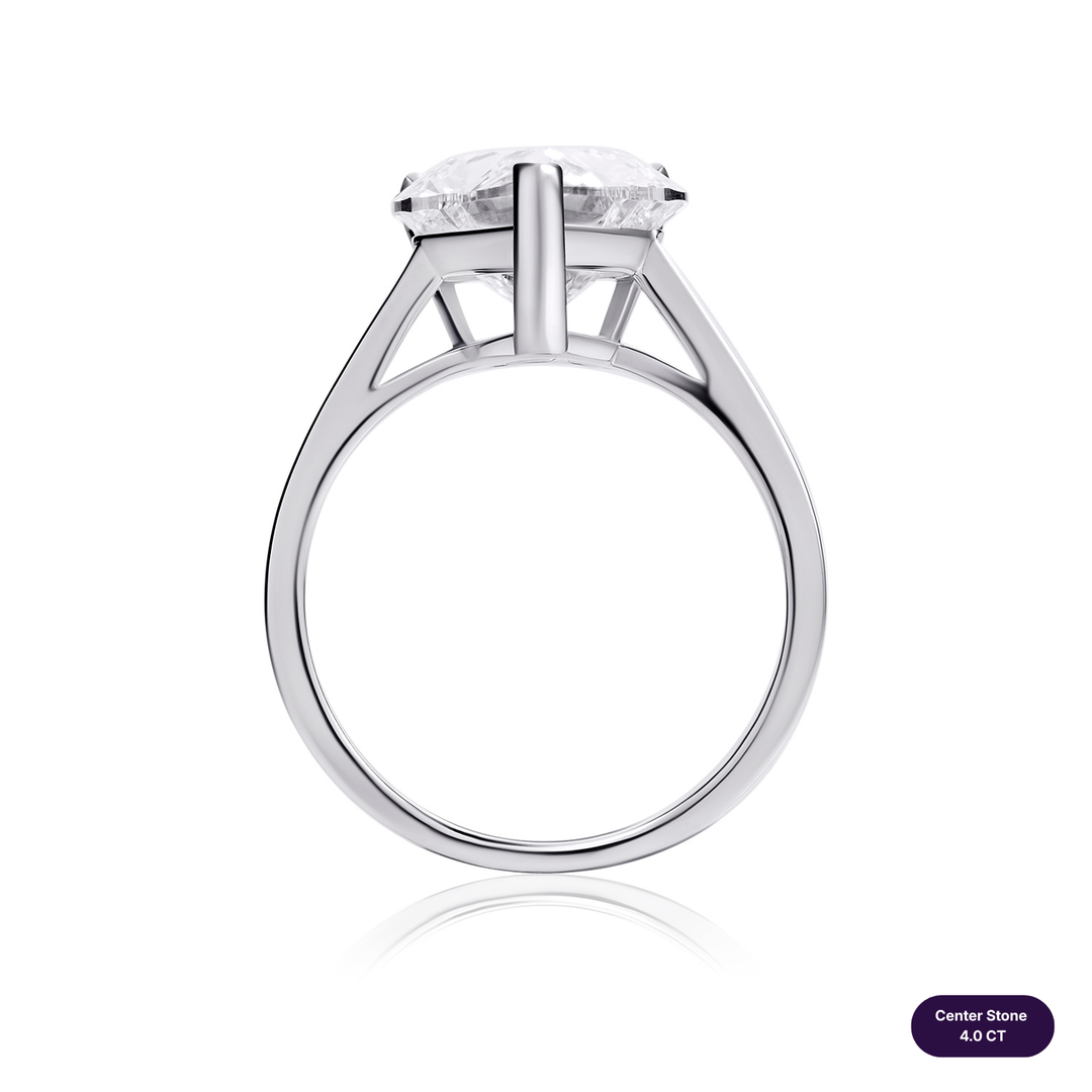 Solitaire Lab Diamond Ring Heart