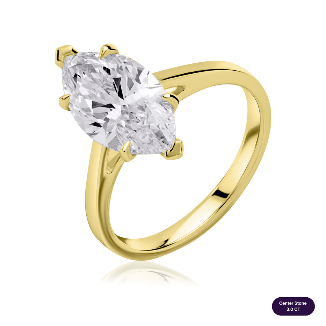 Solitaire Lab Diamond Ring Marquise