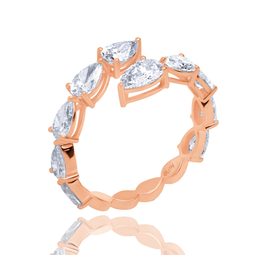 Open Lab Diamond Ring Pear