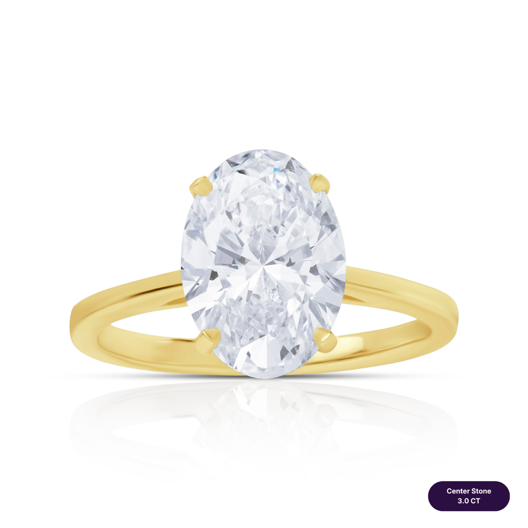Solitaire Lab Diamond Ring Oval