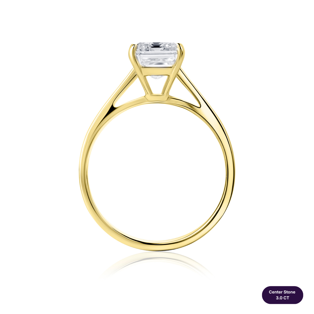 Solitaire Lab Diamond Ring Emerald