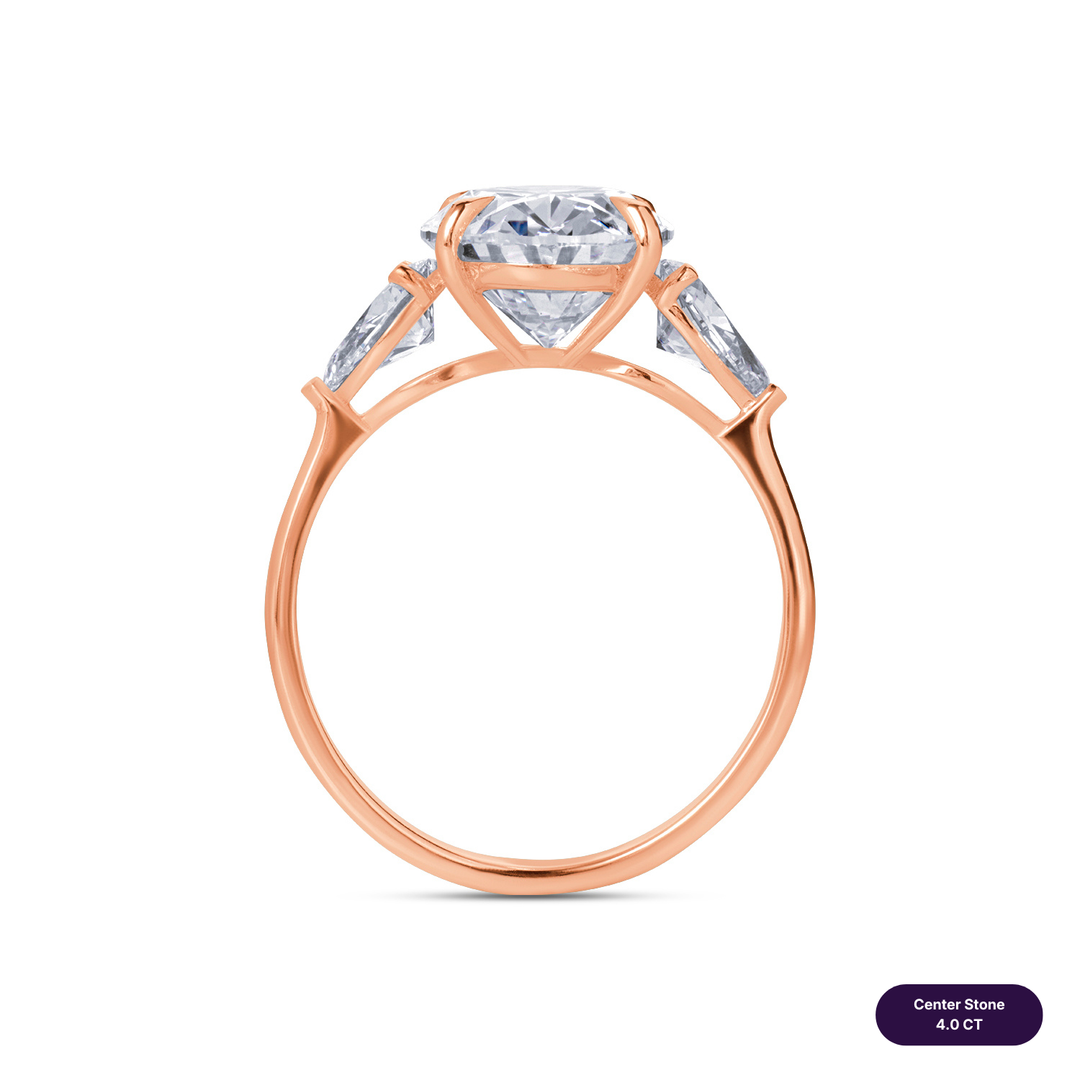 Three-Stones Lab Diamond Ring Oval