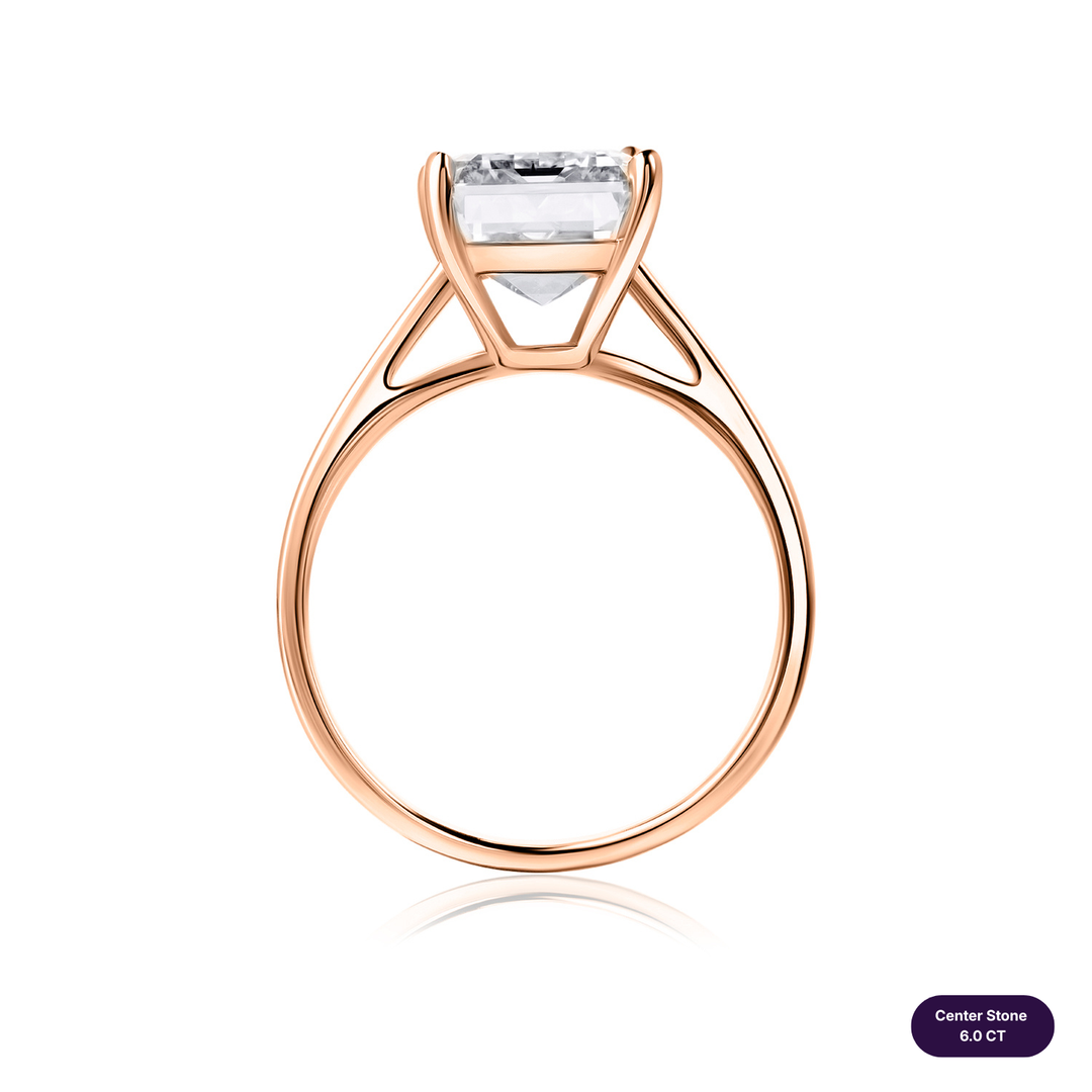 Solitaire Lab Diamond Ring Emerald