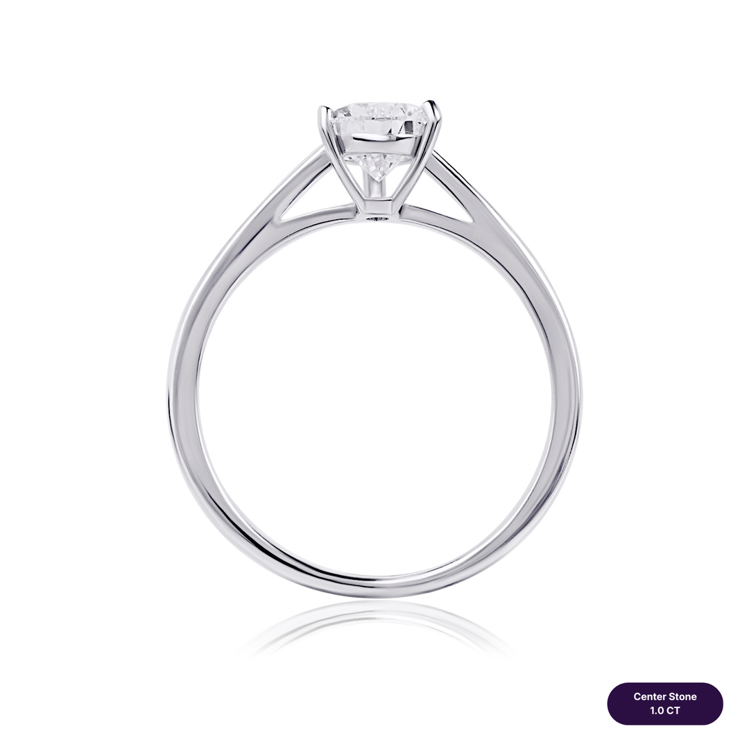 Solitaire Lab Diamond Ring Pear