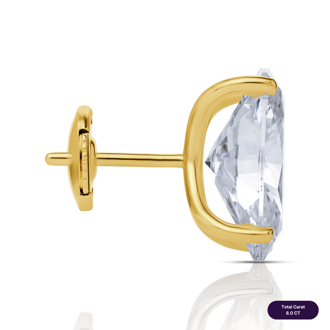 Solitaire Stud Lab Diamond Earrings Oval