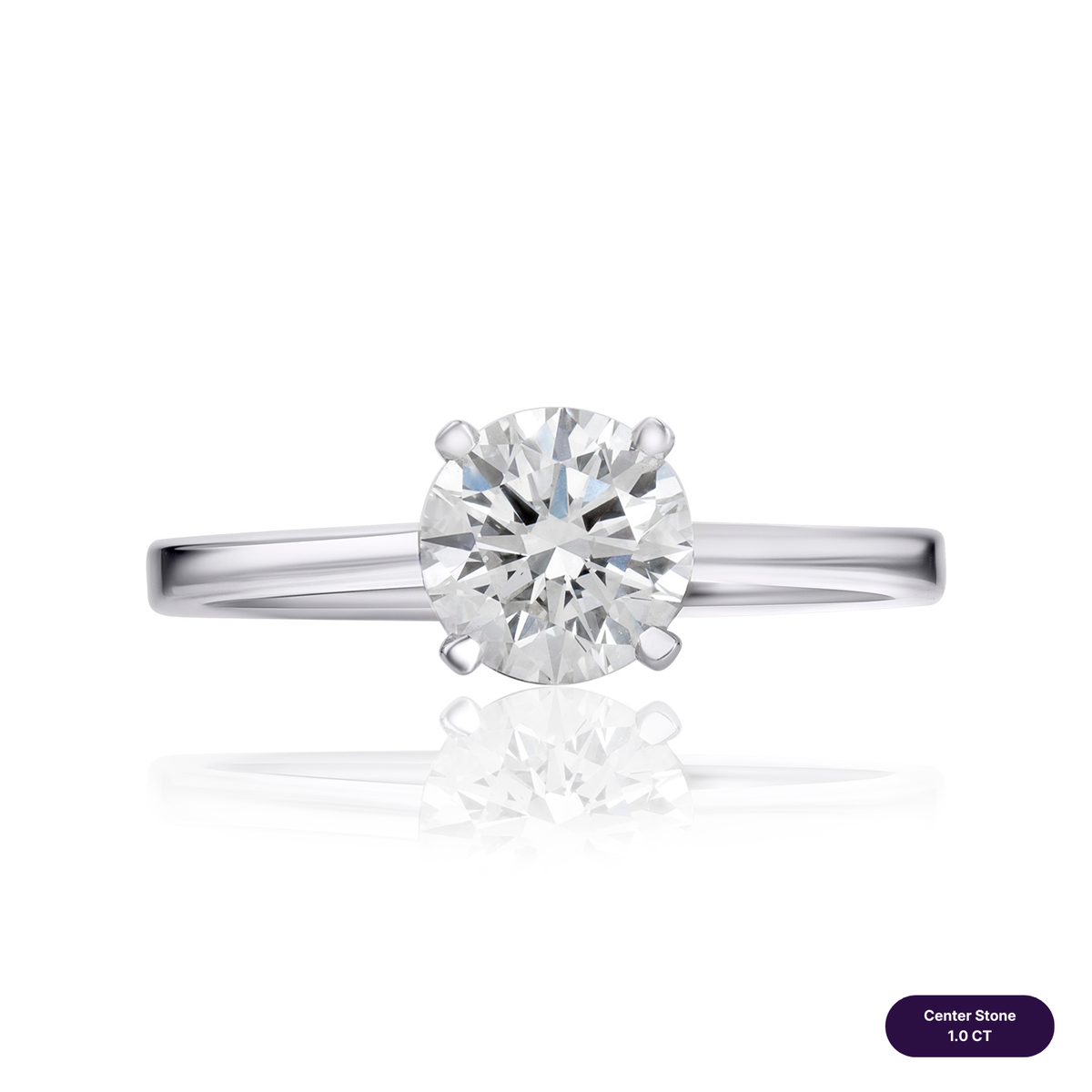 Solitaire lab diamond ring round