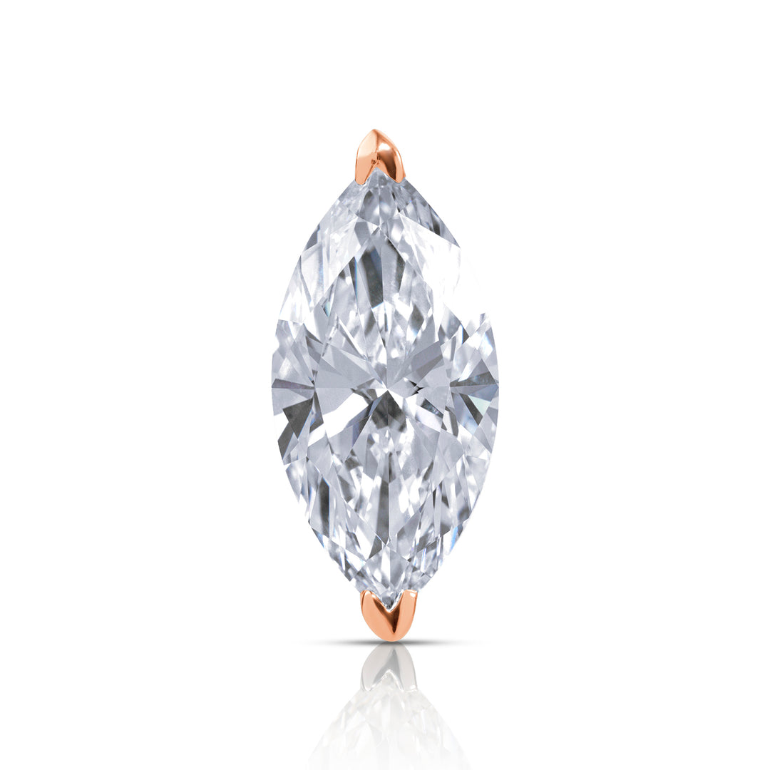 Solitaire Lab Diamond Stud Earrings Marquise 4.0 CT