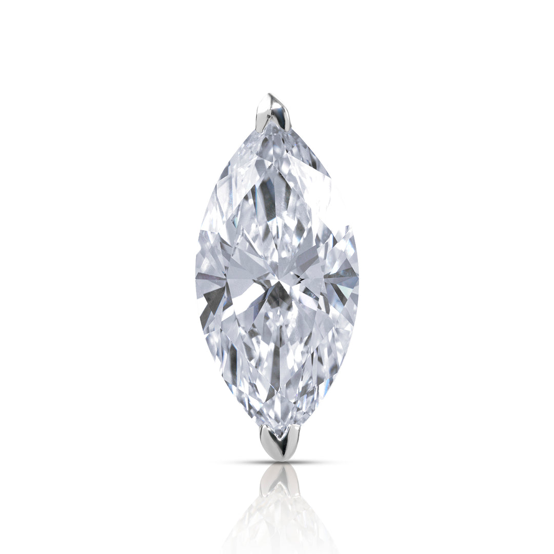 Solitaire Lab Diamond Stud Earrings Marquise 4.0 CT