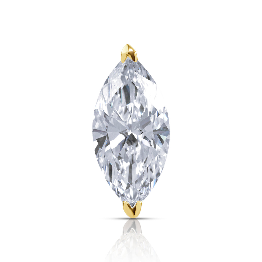 Solitaire Lab Diamond Stud Earrings Marquise 4.0 CT