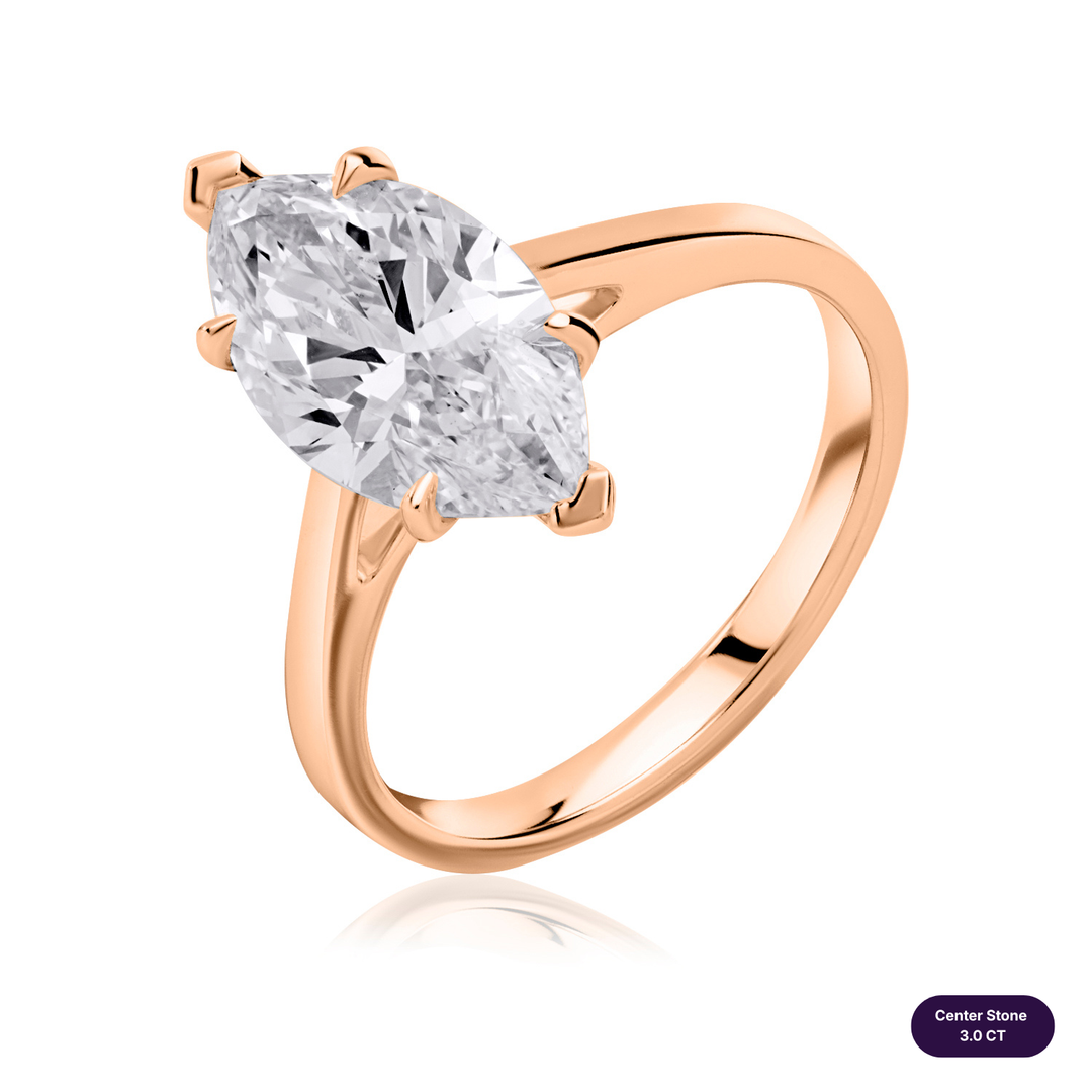 Solitaire Lab Diamond Ring Marquise