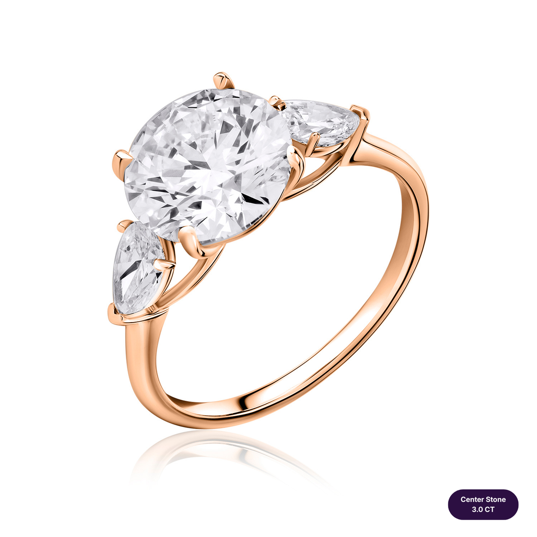 Three-Stones Lab Diamond Ring Round