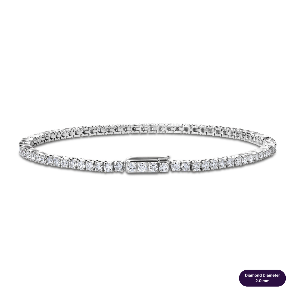 Tennis lab diamond bracelet round