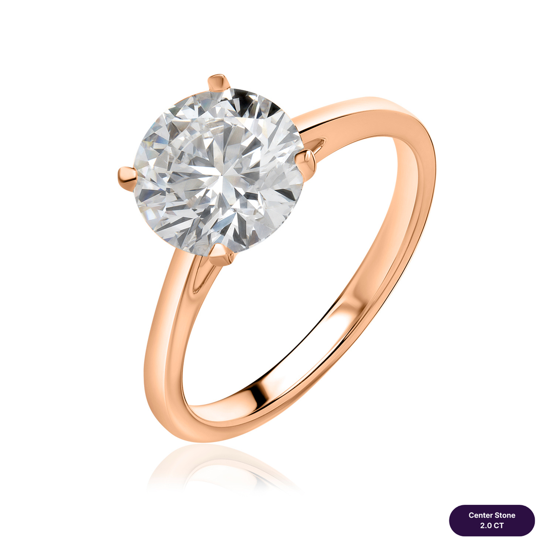 Solitaire Lab Diamond Ring Round