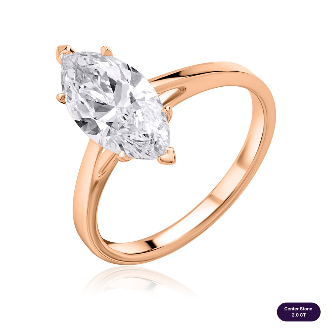 Solitaire Lab Diamond Ring Marquise